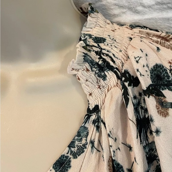 NWT Bel Kazan Women's Size Small Byron V-Neck Top in Ivory Dandelion - Picture 4 of 7